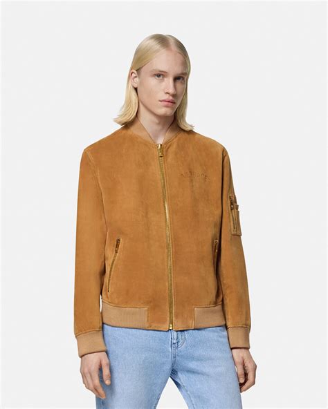 versace lederjacke herren h&|versace suede bomber jacket.